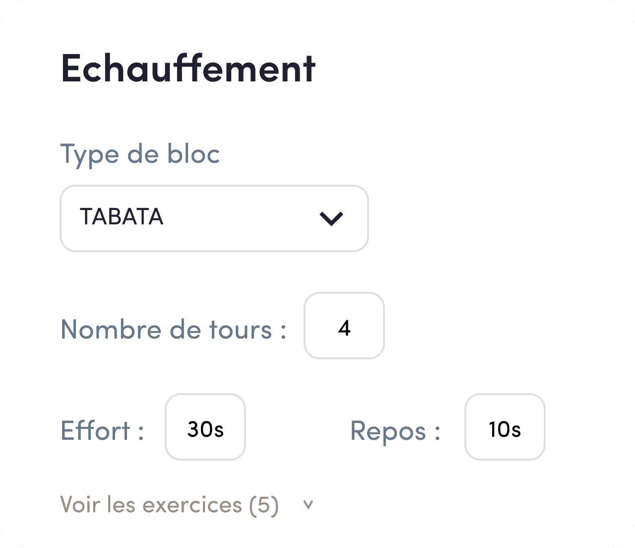 Bloc TABATA
